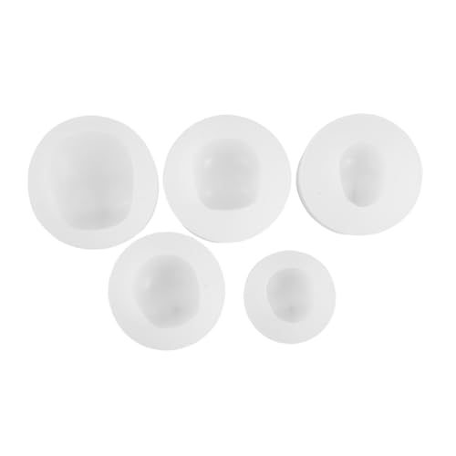 VILLFUL 5 Stück Teiliges Silikon Gesichtsmotiv Flexible Gießformen für Epoxidharz Fondant Polymer Clay und Kuchen Vielseitige Doll Face Formen für Kreative Bastel Backprojekte von VILLFUL