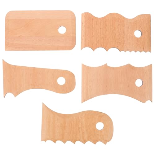 VILLFUL 5 Stück Teiliges Töpferwerkzeug Set Holzgriff Modellierwerkzeug für Töpferei und DIY Tonarbeiten Vielseitige Schnitzwerkzeuge zur Kreativen Gestaltung VILLFUL 5 Stück Teiliges Töpferwerkzeug Set Holzgriff Modellierwerkzeug für Töpferei und DIY Tonarbeiten Vielseitige Schnitzwerkzeuge zur Kreativen Gestaltung von VILLFUL