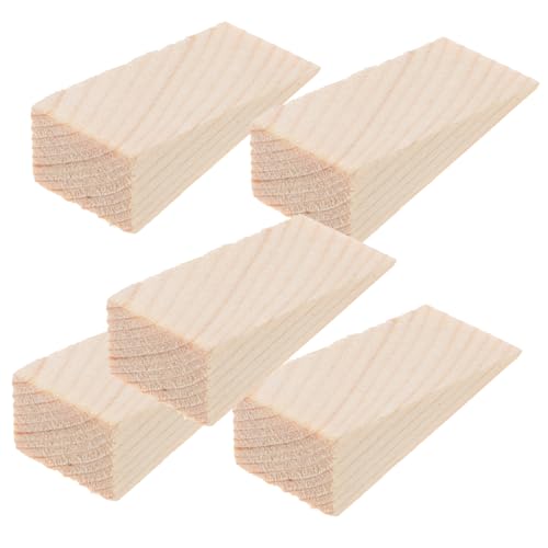VILLFUL 5 Stück Teiliges Türkeil aus Robustem Holz Schwerer Türstopper mit Rutschfester Unterseite Praktischer Türhalter für Haustüren und Zimmertüren Sicherer Halt Teppich Holz Fliesen von VILLFUL
