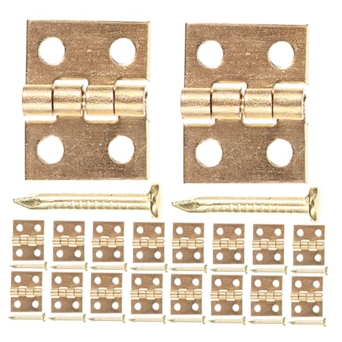 VILLFUL 50 Sätze Mini Messing Scharniere mit Schrauben Retro Cabinet Hinges Vintage Möbelbeschläge für Schmuckkästen Holztruhen DIY Bastelprojekte VILLFUL 50 Sätze Mini Messing Scharniere mit Schrauben Retro Cabinet Hinges Vintage Möbelbeschläge für Schmuckkästen Holztruhen DIY Bastelprojekte von VILLFUL