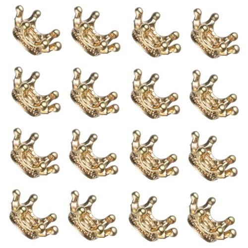 VILLFUL 50 Stück Schmuckherstellung Perlen Große Loch Kronen Charms Zinklegierung Spacer Perlen Vintage Stil DIY Zubehör für Armbänder Ohrringe und Bastelprojekte von VILLFUL