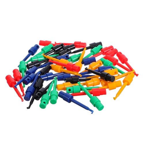 VILLFUL 50 Stück Teiliges Bunte Federnde Prüfklammern mit Rundem Haken Langlebige Präzise Messklemmen für Multimeter Elektronisches Testen Tragbar und Vielseitig Einsetzbar VILLFUL 50 Stück Teiliges Bunte Federnde Prüfklammern mit Rundem Haken Langlebige Präzise Messklemmen für Multimeter Elektronisches Testen Tragbar und Vielseitig Einsetzbar von VILLFUL