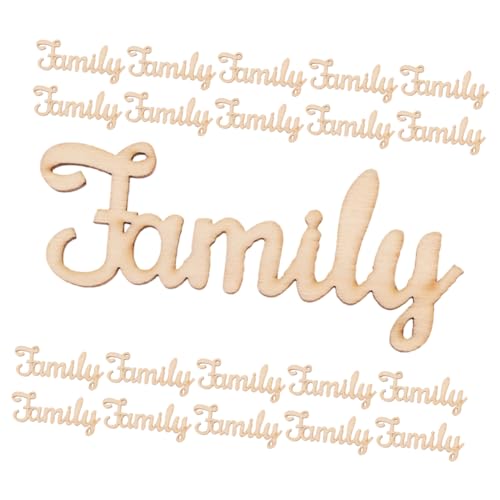 VILLFUL 50 Stück Unlackierte Holzbuchstaben für Diy Projekte Rustikale Familienbuchstaben für Basteldekorationen und Schreibprojekte Vielseitige Holzscheiben für Kreative Ideen von VILLFUL