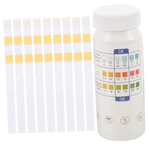 VILLFUL 50 Stück Wasserqualitätsteststreifen Ph wert Wasserhärte Alkalinität Messung für Trinkwasser Pool Spa Schwimmbad von VILLFUL