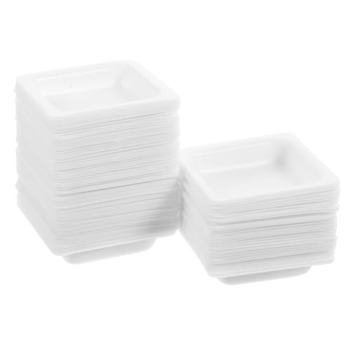 VILLFUL 50 Stück Wiegeschalen aus Kunststoff Quadratisch Leicht zu Reinigen Präzise Labor Wägeplatten für Pulver Flüssigkeiten Vielseitig Einsetzbar Langlebig von VILLFUL