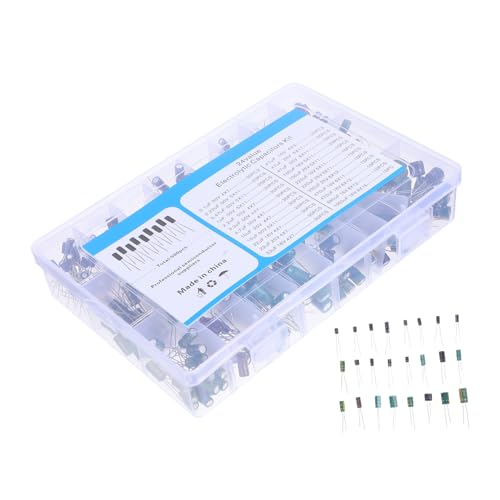 VILLFUL 500 Stück Teiliges Elektrolytkondensator Sortiment Kit Μf-µf Aluminium Kondensatoren mit Hitzebeständiger Präziser Ausführung und Transparenter Aufbewahrungsbox für LCD Monitore VILLFUL 500 Stück Teiliges Elektrolytkondensator Sortiment Kit Μf-µf Aluminium Kondensatoren mit Hitzebeständiger Präziser Ausführung und Transparenter Aufbewahrungsbox für LCD Monitore von VILLFUL