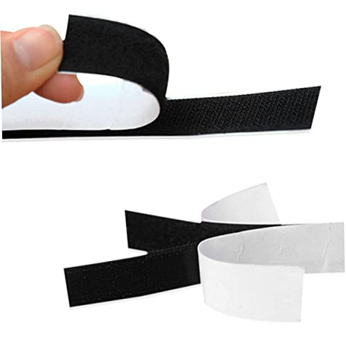 VILLFUL 5m Schwarz Klebeband Klett-bänder Für Befestigungsband Mit Runder Haftfläche Für Hohe Haltbarkeit Und Flexibilität von VILLFUL