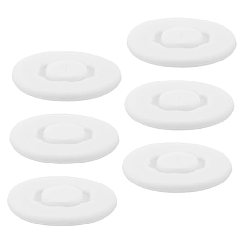 VILLFUL 6 Stück Becherdeckel mit Sternloch Auslaufsichere Wiederverwendbare Trinkglas-abdeckungen Transparente Lebensmittelechte Deckel für Tassen Kaffee und Tee Staubdicht Vielseitig für von VILLFUL