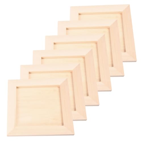 VILLFUL 6 Stück DIY Holz Bilderrahmen für Unlackierte Bastelrahmen Naturbelassenem Holz zum Bemalen und Gestalten von Kunstprojekten für Zuhause und Aktivitäten VILLFUL 6 Stück DIY Holz Bilderrahmen für Unlackierte Bastelrahmen Naturbelassenem Holz zum Bemalen und Gestalten von Kunstprojekten für Zuhause und Aktivitäten von VILLFUL