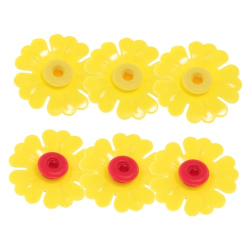 VILLFUL 6 Stück Ersatzblumen für Kolibrifutterstationen Bunte Dekoration für Vogelfutterspender Einfache Befüllung und Langlebig für Garten und Balkon von VILLFUL