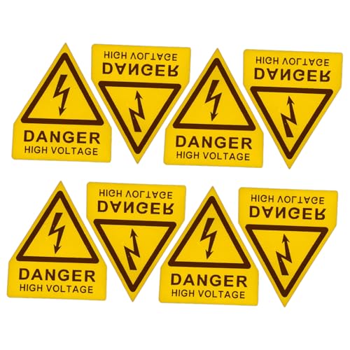 VILLFUL 6 Stück Hochspannungs warnaufkleber Selbstklebende Sicherheitskennzeichnung für Maschinen und Elektropaneele Gelb schwarz Sichtbar Einfache Montage Unfallprävention von VILLFUL