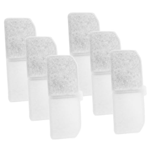 VILLFUL 6 Stück Teiliges Ersatzfilter Katzenbrunnen Aktivkohle-filterpads für Haustier-trinkbrunnen Kompatibel mit Verschiedenen Wasserbrunnen Einfach zu Wechseln Fördert Sauberes von VILLFUL