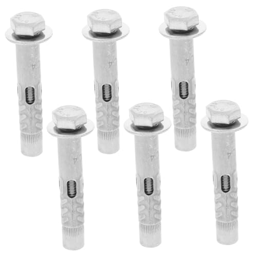 VILLFUL 6 Stück Teiliges Expansion Schrauben aus Edelstahl Schwere Befestigungsanker mit Externen Sechskantmuttern Langlebige Einfach zu Installierende Dehnschrauben für Innen von VILLFUL