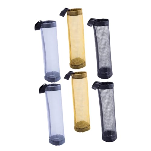 VILLFUL 6 Stück Teiliges Hängendes Aufbewahrungsnetz aus Polyester für Müllsäcke Kunststoffbeutel und Einkaufstüten Praktischer Haushaltsbeutelspender für Küche Schrank und Bad Langlebig von VILLFUL