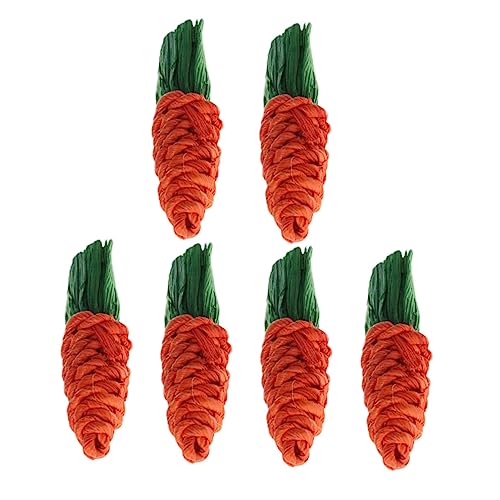 VILLFUL 6 Stück Teiliges Kauspielzeug Karottenform für Kleine Haustiere Langlebige Molaren Spielzeuge aus Baumwollseil Geeignet für Hamster Kaninchen und Meerschweinchen um Zähne zu VILLFUL 6 Stück Teiliges Kauspielzeug Karottenform für Kleine Haustiere Langlebige Molaren Spielzeuge aus Baumwollseil Geeignet für Hamster Kaninchen und Meerschweinchen um Zähne zu von VILLFUL