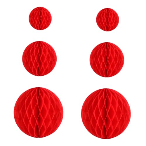 VILLFUL 6 Stück Teiliges Rote Papier Honeycomb Dekorationen Party Hängende Wabenbälle Frühlingsfest Valentinstag Hochzeit Feier Deko VILLFUL 6 Stück Teiliges Rote Papier Honeycomb Dekorationen Party Hängende Wabenbälle Frühlingsfest Valentinstag Hochzeit Feier Deko von VILLFUL