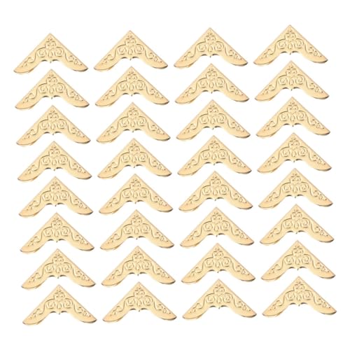 VILLFUL 60stücke Bucheckenschutz Aus Metall Vintage Dreieck Eckenabdeckungen Für Notizbücher Und Fotoalben Einfache Installation Ohne Werkzeug Stoßfester Schutz Für Tagebücher Und von VILLFUL