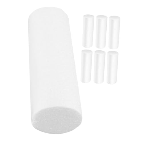 VILLFUL 7 Stück Zylinderschaumkugel Weißer Schaumstoff zum Selbermachen Modellierröhren aus Polystyrol DIY-Versorgung Schaumstoffstäbe zum Selbermachen Schaumstoff zum Basteln Styropor von VILLFUL