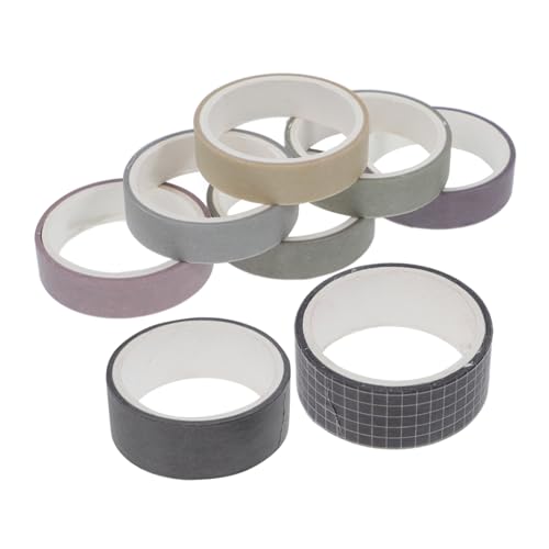 VILLFUL 8 Rollen Washi Tape Einfarbig Dekoratives Klebeband Stark Haftend Reißbar für Scrapbooking Journaling DIY Bastelprojekte Vielseitig Verwendbar von VILLFUL