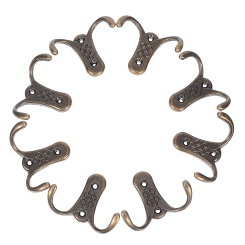 VILLFUL 8 Stück Garderobenhaken aus Zinklegierung Rostfreie Vintage Wandhaken mit Doppelhaken Vielseitig für Bad Küche Schrank für Mäntel Handtücher und Hüte von VILLFUL