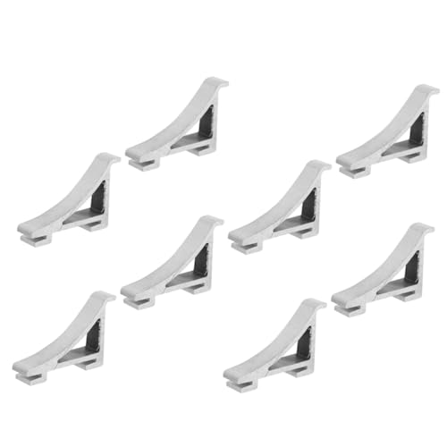 VILLFUL 8 Stück Teiliges Aluminium Regalhalterung Kühlschrank Regalclips Gefrierfach Halterung Haken Edelstahl Ersatzteile Robust Poliert Installieren für Haushaltskühlschränke von VILLFUL