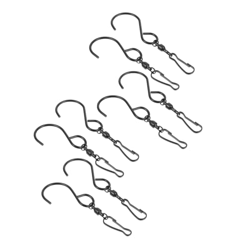 VILLFUL 8 Stück Teiliges Drehbarer Metall Haken für Windspiele Vogelhäuschen Laternen und Blumentöpfe Stabile Aufhängung für Garten Windfeste Halterung Vielseitig Einsetzbar von VILLFUL