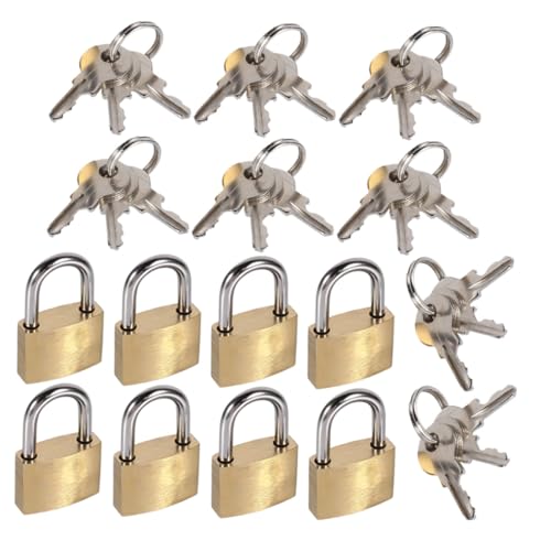VILLFUL 8 Stück Teiliges Mini Vorhängeschloss Set aus Messing Kleines Dekoratives Vintage Schloss mit Schlüssel Robustes Kofferschloss für Gepäck Rucksack Schmuckkästchen Notizbuch VILLFUL 8 Stück Teiliges Mini Vorhängeschloss Set aus Messing Kleines Dekoratives Vintage Schloss mit Schlüssel Robustes Kofferschloss für Gepäck Rucksack Schmuckkästchen Notizbuch von VILLFUL