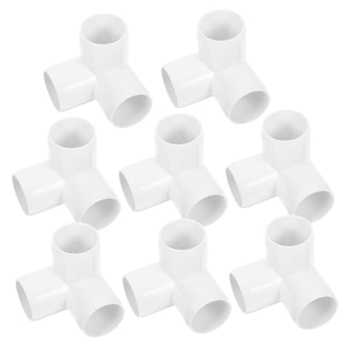 VILLFUL 8 Stück Teiliges PVC Winkelrohr Fitting PVC Verbindungsstücke für Geeignet für Bewässerungssysteme und Gewächshausrahmen Langlebig und Zuverlässig von VILLFUL
