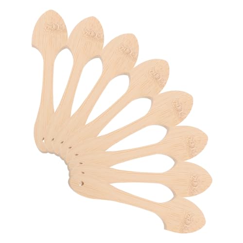 VILLFUL 8 Stück Teiliges Runde Holzventilstäbe im Antiken Chinesischen Stil Stabile DIY Fächergriffe aus Bambus Glatte Linien Langlebig für Handgemachte Papierfächer und Festliche von VILLFUL