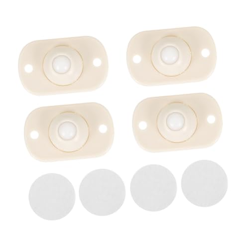VILLFUL 8 Stück Teiliges Selbstklebende Drehbare Aufbewahrungsbox Kratzfreie Case Wheels für Haushaltsboxen Einfache Montage Belastbar Weiß für Möbel und Aufbewahrungsboxen von VILLFUL