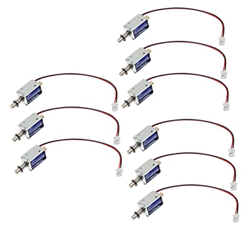 VILLFUL 9 STK Push-Pull-elektromagnet Elektromagnet Mit Linearem Solenoid Druckmagnet Elektromagnet Solenoid 12v 12-v-Magnet Mini-linearantrieb Gleichstrom Spielkonsole Miniatur Kupfer von VILLFUL