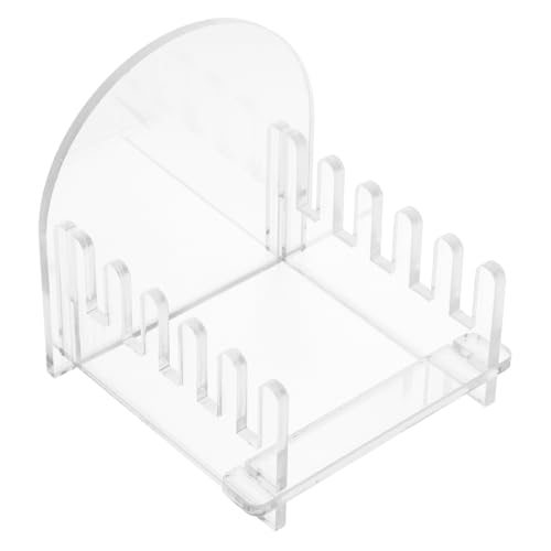 VILLFUL Acryl Grußkartenständer Transparenter Kartenhalter für Schreibtisch Fächer Organizer für Grußkarten Sticker und Broschüren Platzsparend und Langlebig für Büro und Einzelhandel von VILLFUL