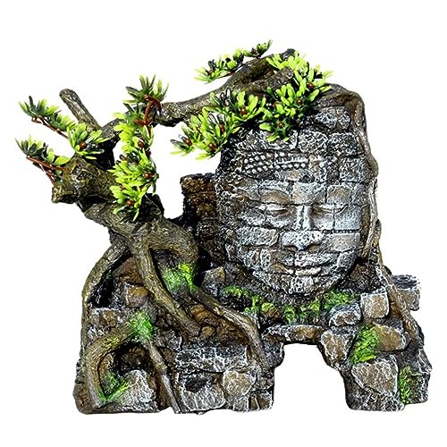 VILLFUL Aquarium Dekoration Buddha Schloss Ornament Harz Landschaft für Aquarien Bietet Fisch Schutz und Verbesserte Ästhetik für Wohnzimmer und Terrarien VILLFUL Aquarium Dekoration Buddha Schloss Ornament Harz Landschaft für Aquarien Bietet Fisch Schutz und Verbesserte Ästhetik für Wohnzimmer und Terrarien von VILLFUL