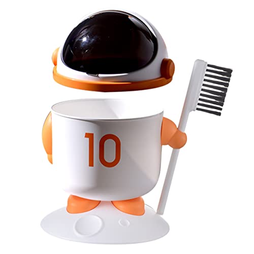 VILLFUL Mini Mülleimer Für Schreibtisch Cartoon Astronauten-form Kleiner Abfalleimer Mit Deckel Hübscher Mülleimer Für Zuhause Und Büro von VILLFUL
