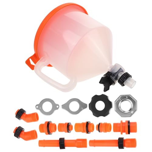 VILLFUL Auslaufsicheres Kühlmittel Einfüllset Radiator Trichter Kit mit Schalter Orange Kompatibel für Fahrzeugmodelle Verhindert Verschütten und Überlaufen Benutzerfreundlich für von VILLFUL