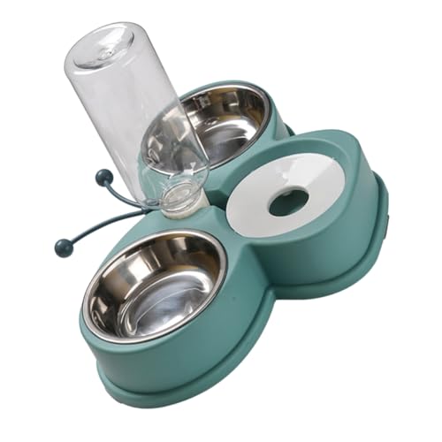 VILLFUL Automatischer Haustier Futter und Wasserspender mit Edelstahlnäpfen Transparenter Flasche rutschfest für Hunde und Katzen Leicht zu Reinigen Multifunktionsset VILLFUL Automatischer Haustier Futter und Wasserspender mit Edelstahlnäpfen Transparenter Flasche rutschfest für Hunde und Katzen Leicht zu Reinigen Multifunktionsset von VILLFUL
