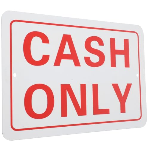 VILLFUL Barzahlung Hinweisschild Aluminium Cash Only Schild für Geschäft Einzelhandel Kasse Kassierer Hinweis Keine Kreditkarte Scheck Akzeptanz Bargeld VILLFUL Barzahlung Hinweisschild Aluminium Cash Only Schild für Geschäft Einzelhandel Kasse Kassierer Hinweis Keine Kreditkarte Scheck Akzeptanz Bargeld von VILLFUL