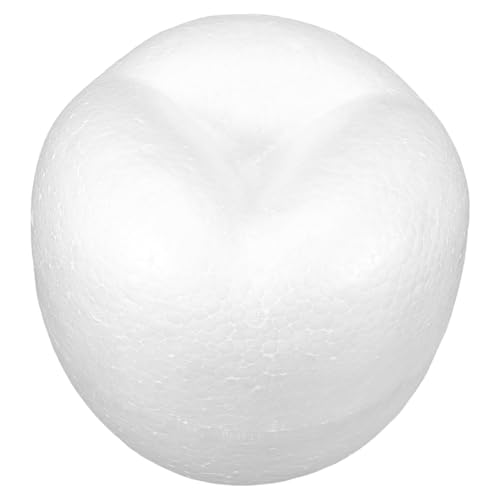 VILLFUL Bastelschaum-Apfel: Weiße Apfel-Fruchtschaumform aus Polystyrol für Heimwerkerbedarf, Schulprojekte, Weihnachtsfeiern von VILLFUL