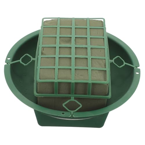 VILLFUL Blumen Steckschaum Schale Rund aus Schaumstoff und Kunststoff Einfache Handhabung Stabiler Steckmasse Käfig für Frische Blumenarrangements Geeignet für Floristen und Dekoration von VILLFUL