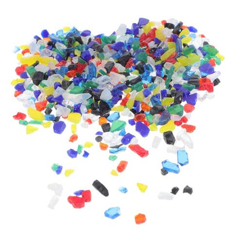 VILLFUL Bunte Glasblöcke für DIY Projekte Irreguläre Glasteile als Vase Füller für Bilderrahmen Mikrowellenofen Geeignet Kunsthandwerk Zubehör von VILLFUL