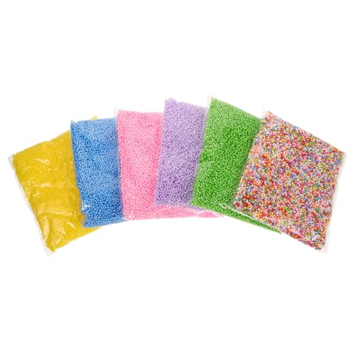 VILLFUL Bunte Schaumstoffperlen TLG DIY Bastelset Weiche Mikroperlen für Kreative Kinderprojekte Spielzeugfüllung und Dekoration Bunten Farben für Unvergesslichen von VILLFUL