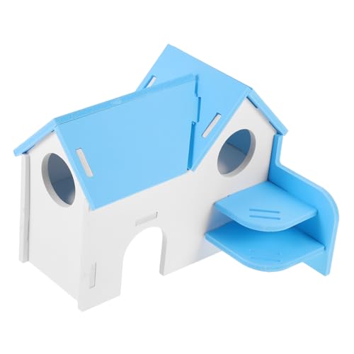 VILLFUL Buntes Hamsterhaus mit Leiter PVC Kleintierversteck und Schlafplatz Doppellagiges Kleines Nagetierversteck für Hamster Chinchillas und Meerschweinchen Sicher Spielerisch von VILLFUL