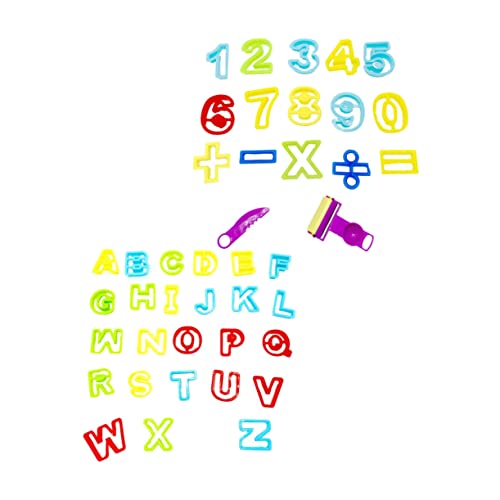 VILLFUL DIY Knetset Buchstaben Zahlen Modellierset Farbiges Tonformen Bastelspielzeug für Vorschule Feinmotorik Jungen Mädchen von VILLFUL