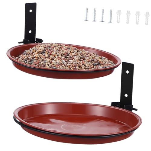 VILLFUL Doppelschicht Vogel Futterstation mit Bad Klappbar für Garten Balkon Baumbefestigung Wildvögel Futter Bade-tablett Platzsparend Wetterfest Einfach zu Montieren von VILLFUL