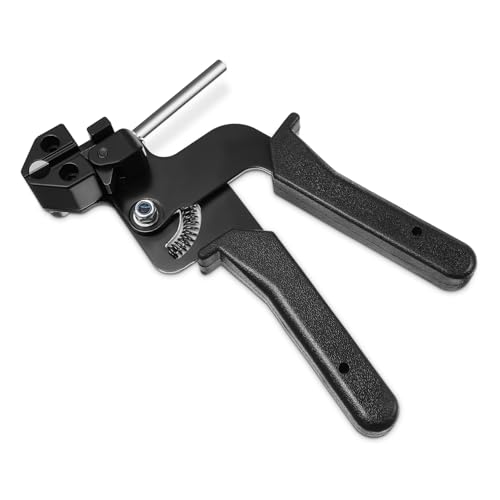 VILLFUL Edelstahl Kabelbinderzange Metall Zip Tie Tightening Tool für Schnelles Spannen und Schneiden von Kabelbindern Robustes Metall Werkzeug für Sichere Befestigung und Vielseitiges von VILLFUL