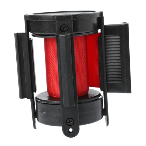 VILLFUL Einziehbares Absperrband Rot PVC Absperrgurt Absperrleiste für Personenleitsystem Sicherheitsabsperrung für Schule Supermarkt Flughafen Bank von VILLFUL