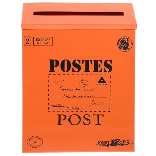 VILLFUL Eisen Wandbriefkasten Retro Briefkasten mit Zeitungsfach Vintage Postkasten für Außenwand Büro Institutionen Stabile Wandmontage von VILLFUL
