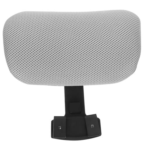 VILLFUL Ergonomisches Verstellbares Kopfstützenkissen für Bürostühle Einfache Montage ohne Bohren Nackenstütze für Komfortables Arbeiten Am Computer Hellgrau mit Schwarzem Rahmen von VILLFUL