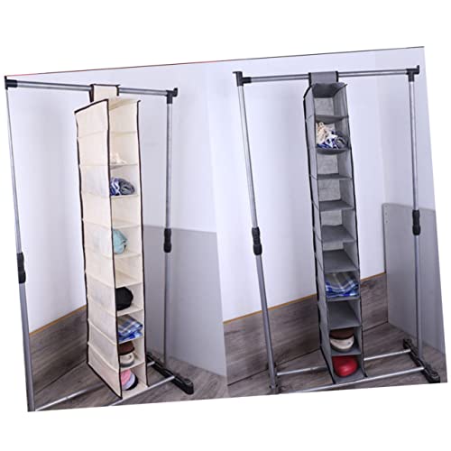 VILLFUL Faltbarer Hängebeutel aus Vliesstoff für Kleidung Beige Praktischer Kleideraufbewahrung Organizer für Zuhause Schlafzimmer und Büro von VILLFUL