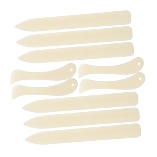 VILLFUL Falzbein Kunststoff Präzisionswerkzeug mit Geraden und Gebogenen Kanten für Sauberes Falten und Rillen bei Leder Papier Scrapbooking und Kartenherstellung von VILLFUL